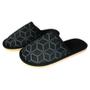 Imagem de Pantufa Masculina Macia Estampada Preta 44/45