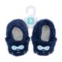 Imagem de Pantufa Para Bebê Menino 0 a 7 m Gatinho Azul Pimpolho 93114