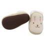 Imagem de Pantufa Sapatinho Infantil Bebe Coelhinho Marrom Forrada com Fechamento por Contato