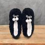 Imagem de Pantufa Sapato Forrada Antiderrapante Adulto Frio Pelúcia Feminina