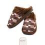 Imagem de Pantufa Xadrez Unisex Masculina Feminina Antiderrapante Chinelo De Quarto Pelúcia Confortável  Marrom 42/43