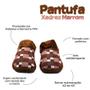 Imagem de Pantufa Xadrez Unisex Masculina Feminina Antiderrapante Chinelo De Quarto Pelúcia Confortável  Marrom 42/43