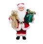 Imagem de Papai Noel Com Saco de Presente e Urso + Guizo Enfeite Decorativo 40 cm - RIO MASTER