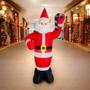 Imagem de Papai Noel Com Saco De Presente Inflável 2,2 M Bivolt Led