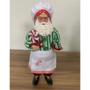 Imagem de Papai Noel Decoracao Natalina Boneco Enfeite Cozinheiro Gourmet 27cm Decorativo Cook Avental