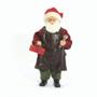 Imagem de Papai Noel Decoracao Natalina Boneco Enfeite Mecânico 27cm Decorativo Avental Caixa Ferramenta