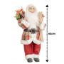 Imagem de Papai Noel Decorativo Casaco Xadrez Ski e Saco de Presentes 45cm - Bela Flor