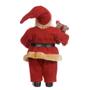 Imagem de Papai Noel Decorativo com Presente Vermelho e Bege 30x15 cm F04 - D'Rossi