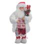 Imagem de Papai Noel Decorativo Segura Lanterna Branco Vermelho 64cm - 1 Un