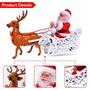 Imagem de Papai Noel Doll Elk Sled Toy, 2022 Natal Universal Carro Elétrico Puxando Carrinho com Música, Correndo Caminhando Cavalgando Renas Cantando Presentes de Decoração de Natal para Crianças Crianças