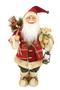 Imagem de Papai noel em pe com urso na mao 45cm