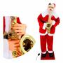 Imagem de Papai Noel Gigante Dança Saxofone Musical Natal Sensor Loja Decoração Natalino