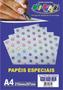 Imagem de PAPEIS ESPECIAIS - PAPEL GLITTER DECORADO PRATA COM BOLINHAS OFFPAPER 150grs - Off Paper