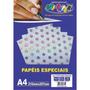 Imagem de Papel A4 150g 10fls Glitter Prata Bolinhas Off Paper