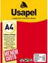 Imagem de Papel A4 180g Usapel color vermelho com 50 folhas