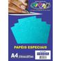 Imagem de Papel A4 Glitter Azul Neon 180g. 05 folhas - Off Paper