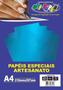 Imagem de Papel A4 Lamicote Azul 250g/m² com 10 folhas - Off Paper