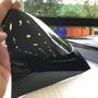 Imagem de Papel Adesivo Super Brilhante Preto Black Piano Envelopar Geladeira Móveis Carro Moto Lavável Tuning