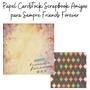 Imagem de Papel Cardstock Scrapbook Amigos para Sempre Friends Forever