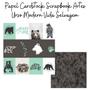 Imagem de Papel Cardstock Scrapbook Artes Urso Modern Vida Selvagem