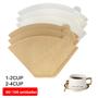 Imagem de Papel De Filtro De Café Feito À Mão 40/100 Unidades De Polpa De Madeira Cônica Filtro De Gotejamento