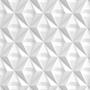 Imagem de Papel De Parede 3D Adesivo Vinílico Lavável Triangulo Branco E Cinza