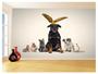 Imagem de Papel De Parede 3D Animais Cão Gato Arara Pet 3,5M Anm411