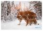 Imagem de Papel De Parede 3D Animais Tigre Filhote Neve 3,5M Anm572