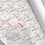 Imagem de Papel de Parede 3D Auto Adesivo Geométrico efeito Tijolinho Letra P Branco e rosa Moderno 3m
