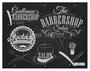 Imagem de Papel De Parede 3D Estilo Lousa Barbearia Logos 3,5M Lcb15