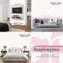 Imagem de Papel de parede 3D Lavavel efeito tecido linho Branco Vinil Estampado Decorativo Quarto 9m