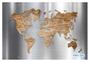 Imagem de Papel De Parede 3D Mapa Mundi Aço Escovado Wood 3,5M Nmu64