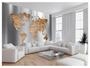 Imagem de Papel De Parede 3D Mapa Mundi Aço Escovado Wood 3,5M Nmu64