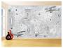 Imagem de Papel De Parede 3D Mapa Mundi Kids Avião Balão 3,5M Nmu90