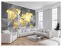 Imagem de Papel De Parede 3D Mapa Mundi Moderno Cinza Ouro 3,5M Nmu73