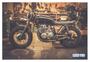 Imagem de Papel De Parede 3D Moto Custom Chopper Viagem 3,5M Bkm118