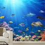 Imagem de Papel de Parede 3D Oceano Peixes - Papel de Parede Paisagem