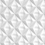 Imagem de Papel de Parede Adesivo 3D Efeito Triangulo Branco e Cinza Quarto Sala Escritório