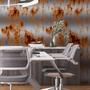 Imagem de Papel de Parede Adesivo Aço Ferrugem Metal Industrial Prata Moderno Quarto Sala de Estar