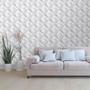 Imagem de Papel de Parede Adesivo Auto Colante Branco 3D Sala Quarto Decoração para Casa 5 Metros 45cm