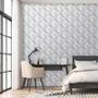 Imagem de Papel de Parede Adesivo Auto Colante Branco 3D Sala Quarto Decoração para Casa 5 Metros 45cm