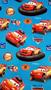 Imagem de Papel De Parede Adesivo Autocolante Infantil Carros Mcqueen 45 Cm X 5 Mts
