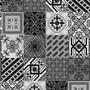 Imagem de Papel de parede adesivo azulejo autocolante degrade preto no branco ref: dpaz39