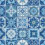 Imagem de Papel de Parede Adesivo Azulejo Português N015118 0,58x2,50M