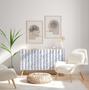 Imagem de Papel de Parede Adesivo Chevron Branco Azul Marinho Moderno Minimalista Sala Quarto