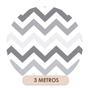 Imagem de Papel de Parede Adesivo Chevron Cores Suaves Branco Cinza Infantil Bebê Unissex Moderno Quarto Sala de Estar