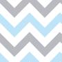 Imagem de Papel de Parede Adesivo Chevron Zig Zag Azul e Cinza Lavável 1 Metro