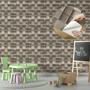 Imagem de Papel de Parede Adesivo Cubo Mosaico Madeira Moderno Quarto Sala de Estar 12m