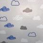 Imagem de Papel De Parede Adesivo Decorativo Infantil Bebê Nuvens