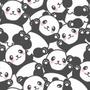 Imagem de Papel De Parede Adesivo Desenho Panda Com Fundo Branco 6M